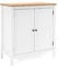 Newfurn Kommode Weiß Wildeiche Sideboard Vintage Landhaus - 80x90x40 cm (BxHxT) - Highboard Anrichte - [Eireen.one] Wohnzimmer Schlafzimmer Flur Esszimmer