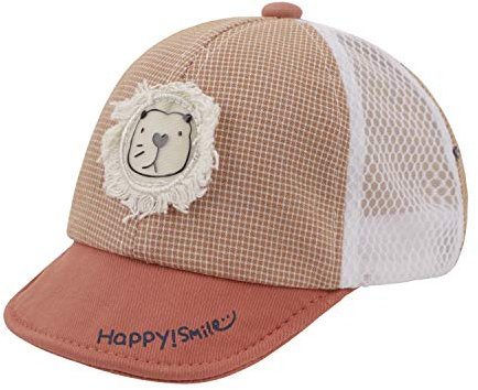 Berretto da baseball per bambini con leone per bambini e neonati, in puro cotone, con visiera regolabile, cappello di protezione solare per bambini da 3 a 12 mesi, colore: arancione, Arancione, 012