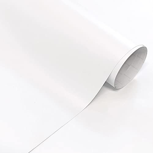 Desconocido Möbelfolie Matt Selbstklebende Folie Vynil Plotterfolie 40X300 cm Mobelklebefolie Selbstklebende Folie Matt für Wand Küche Fliesen Wasserdicht (weiß)