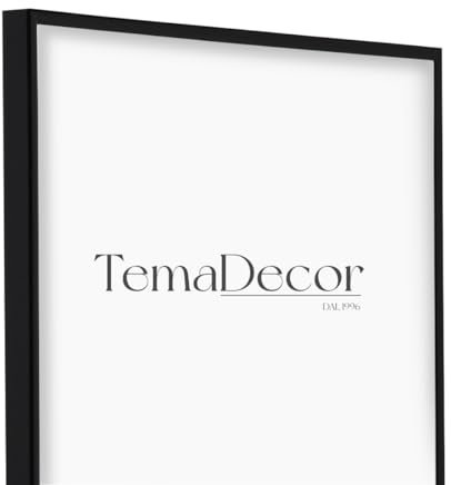 TemaDecor - Cornice Portafoto in Plastica - Cornice per Foto da Parete e da Tavolo - Stile Moderno - Quadri Moderni Arredamento (Nero 20x30)