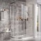 Lillie Bathroom Quadrant Single Sliding Door Shower Enclosure Universally Handed Aluminium Profile Toughened Glass – 1000 x 900mm