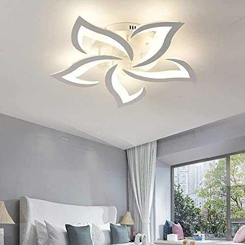 MyLjp Moderne Schlichtheit LED Deckenleuchte Schlafzimmer Wohnzimmer Romantische Licht in Blütenblätter Fernbedienung Dimmbar Deckenleuchte Acrylplatte Lampe,58cm … B09FT4N62R