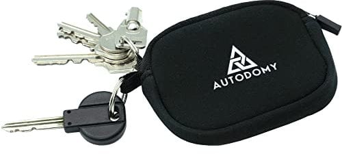 Autodomy Porte Clef Moto | Porte Clé Moto en Néoprène | Porte Monnaie Porte Cles pour Voiture Quad ATV | Porte Cle Motard avec Anneau Interne et Externe