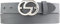 BELTINGER Damen-Gürtel EMIL aus Vollrindleder 3 cm | Schmaler Ledergürtel für Damen 30mm | Silber glänzend | Dunkelgrau 85cm