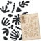NAKLEO Floral Large Wall Painting Stencil 43x64 cm, Flower Coral Matisse Pattern, Reusable Plastic Template, DIY Art and Craft Home Decor, Floor Wood Fabric Furniture