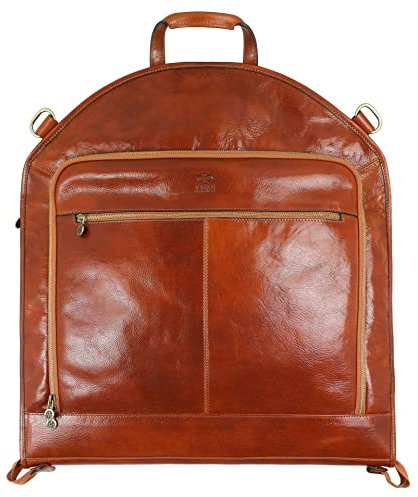 Kleidersack aus Leder - Anzugtasche - Echtleder Schutzhülle Kleidung - Kleidersack Atmungsaktiv - Kleiderhülle für Reisen - Time Resistance
