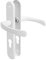 ADGO Set di maniglie per porta per l'inserto della porta biscotto 72 sinistra destra set di maniglie per porta maniglia per porta set di maniglie alluminio acciaio zincato (bianco)