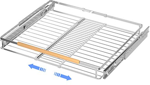 ARCCI Expandable Pull Out Cabinet Organizer, Heavy Duty Slide Out Pantry Storage Shelves, Sliding Drawer Organizer Rack for Kitchen Cabinets, Under Sink, Home, 43.4~71.1 x 56.9 cm