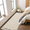 Lanffia Boho-Teppich, kariert, getuftet, 6,6 x 20,3 cm, Beige, Flurläufer, waschbar, mit Quasten, für Innenbereich, Bauernhaus, Bodenteppich für Küche, Badezimmer, Waschküche, Tür, Schlafzimmer,