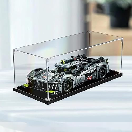 Funshake Teca per Lego 42156 Technic Peugeot 9X8 24H Le Mans Hybrid Hypercar, A Prova di Polvere Vetrina in Acrilico Plexiglas Acrylic Display Case ( Non Incluso Modello )