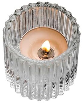 Deko Kerzenleuchter Bunter Kerzenhalter aus Glas, Stumpenkerzenhalter for Zuhause, Weihnachten, Erntedankfest, Tischdekoration, Hochzeitstag, Herzstück Kerzenleuchter/Kerzenständer (Color : Transpare