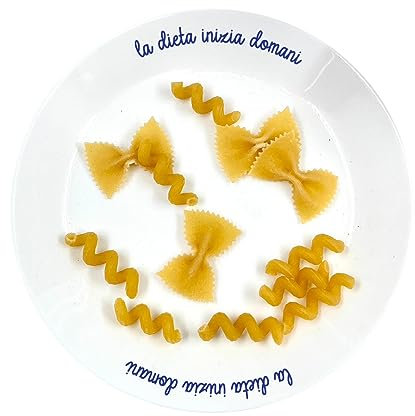 La dieta inizia domani Piatto Bianco Vetro Temperato Personalizzato Idea Regalo Simpatica Divertente Dieta Palestra Alimentazione Sana Natale Compleanno Famigla Festa della Mamma Nonni Papà Cuoco