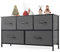 Sweetcrispy Kommode für Schlafzimmer mit 5 Schubladen, breite Kommode, Lange Stoffkommode, Aufbewahrungs-Organizer für Schrank, Schlafzimmer, Wohnzimmer, Flur, Kinderzimmer, Grau