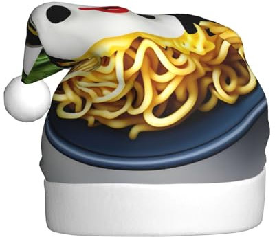 SSIMOO Egg Cup Noodle Ramen Adult Plush Christmas Hat-Seasonal Hat Decorations For Festive Parties And Holiday Gatherings