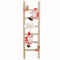 Tradineur - Escalera Decorativa navideña de Papá Noel, Madera MDF, Adorno, Santa Claus, decoración Festiva Original, Navidad, hogar, 42 x 12 x 1,8 cm