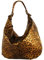 modamoda de 337 Damen Leder Schultertasche Shopper Large handmade in Italy, Farbe:Leo/Goldbraun_Hell/Metallic