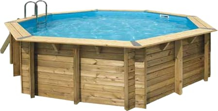 Piscine Bois octogonale Océa 510 cm H.120 cm - UBBINK