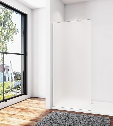 Aica Sanitär Duschabtrennung Walk in Glas Duschwand 10mm Nano Glas Seitenwand,H200cm,140cm
