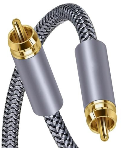 Câble coaxial HiFi Digital Audio Argenté 1,5 m