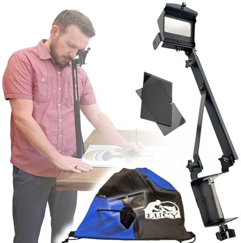 LUCY Pro Zeichenwerkzeug mit Foto-Vergrößerung & Tasche von Draw LUCY | Kamera Lucida Foto Vergrößerung Zubehör zum Malen | LUCY Zeichenprojektor für Künstler | Künstlerhilfe - Zeichenwerkzeug für