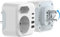 Adattatore da Viaggio Versatile per India, Germania, Sri Lanka, Nepal - Con 2 USB (12 W), 2 Tipo C (15 W), 1 Schuko + 1 Presa EU Tipo D - Spina Pieghevole
