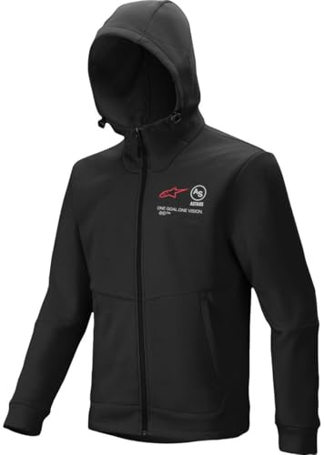 Alpinestars Fleece-Jacke Racer MX Schwarz Gr. XL | CE-Protektoren