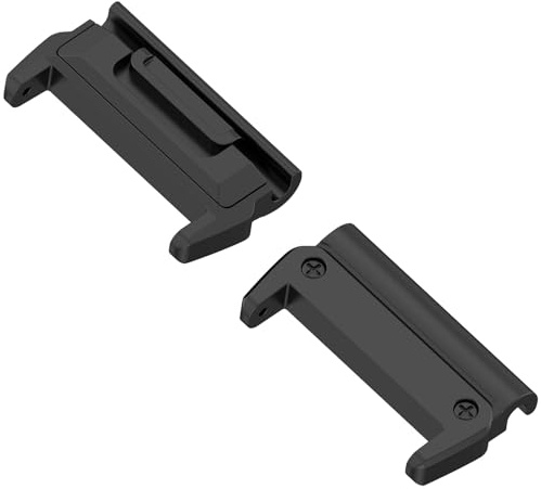 NINKI Kompatibel mit Garmin Fenix 8 43mm Strap Connector Edelstahl Adapter Schnellspanner Federstangen Adapter Kein Gap Connector für Fenix 8 43mm Armband Band Connector Schwarz
