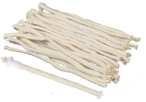 ZAAWUUT 21-Pack Runde Baumwolle Lampe Wicks, 7mm Runde geflochtene Baumwolle Wick Ersatz für Kerze Lampe, Öl Laterne Wicks(16 cm)