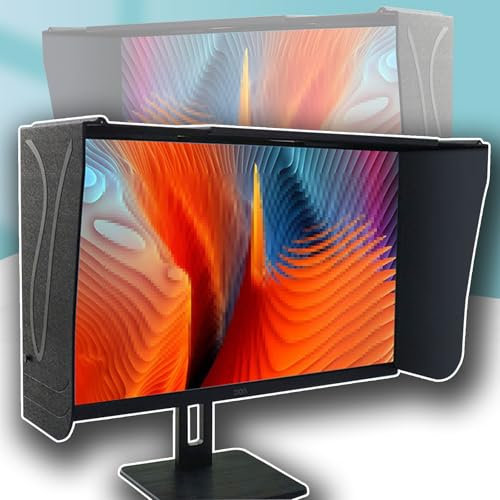 Adjustable Computer Monitor Sunshade, Multi-Function Monitor Sunshade Display Screen Sun Visor Monitor Sunshade Anti-Peep for All Brands Universal Sunshade,Black