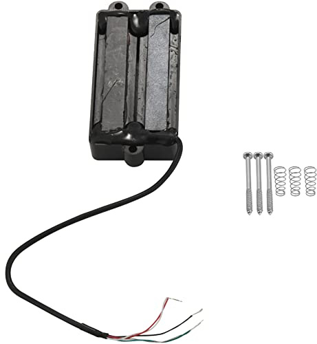 Swiixxer Geräuschlos Gute Balance 4 Saiten Bass Humbucker Doppel Spule Ton Abnehmer Schwarz für Bass Gitarre