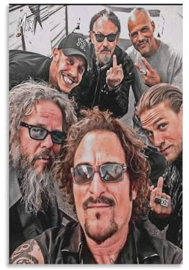 NVBKJH Stills of Sons of Anarchy TV Series Characters Poster Dekorative Malerei Leinwand Wandkunst Wohnzimmer Poster Schlafzimmer Malerei 08x12inch(20x30cm)