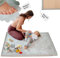 BabybeFun Krabbelmatte Baby - kuschelig weich - 3cm Dicker Teppich Kinderzimmer 150x150x3cm - rutschfest - Spielmatte Baby - Schaumstoffmatte - Spielteppich Kinder - Krabbeldecke - Kinderteppich warm