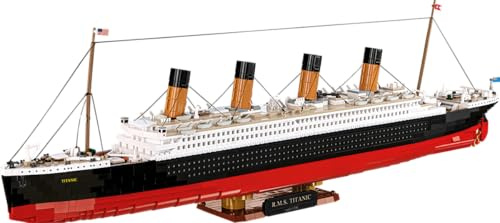 COBI RMS Titanic, Scale 1:300, 3260 Pieces, Collector's Model | Pad Printed, Movable Propellers and Ship Cranes, Stand, Plaque, Historical Collection, Items Made in the EU, 11+
