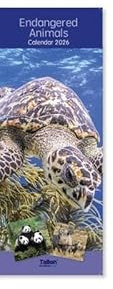 wildlife - Endangered Animals 2026 Slim Wall Calendar