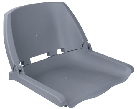 Milageto Klappbarer Bootssitz, Ersatz-Ersatzteile, Premium, mit Rückenlehne, Haltbarkeit, professionell, leicht zu reinigen, Zubehör, Bootsstuhl, Grau