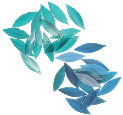 UKCOCO 30 Bunte Glasfliesen zum Basteln Große Zarte Mosaikstücke aus Glas für Selbstgemacht Handarbeiten und Kreative Wohndekoration