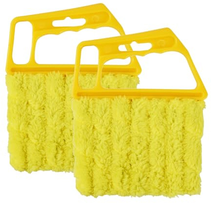 FooYee Reusable Venetian Blind Cleaner Tool Set, 2 Pack with Ergonomic Handle & Washable Roller Heads for Quick Dust Removal, Ideal for Wooden Blinds, Window Shades, Air Conditioner Vents