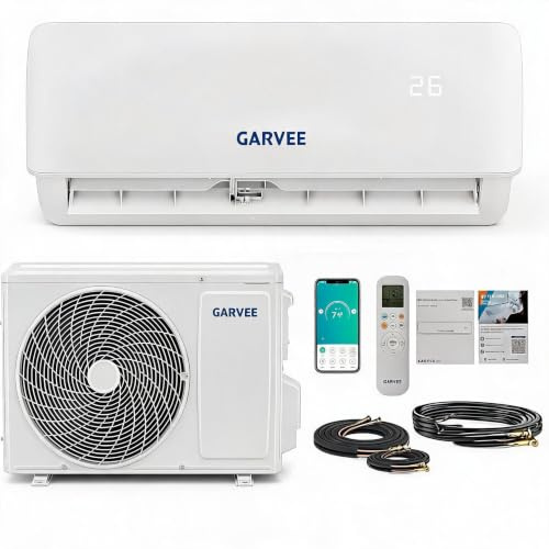 12000 BTU Split Inverter Anlage 3,5 kW Kühlen & Heizen | A++ Effizienz, R32, WiFi App Steuerung, leise | Bis 100 qm Nutzfläche, mit sämtlichem Montagezubehör