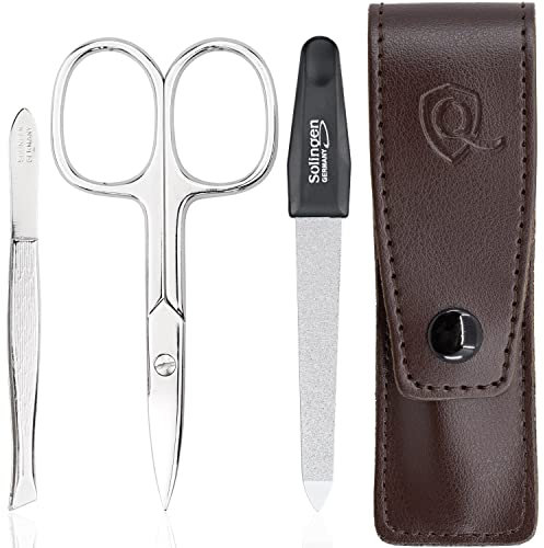 marQus Set de manicura y pedicura - Lima, tijeras y pinza de acero, ideal para viaje, estupendo como regalo para mujer y hombre