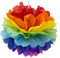Creativery 10 Papier Pompons 35cm NEU (Regenbogen/Rainbow/bunt) // Pompoms Bommel Kugel Seidenpapier Pom Pom Deko Hängedeko Raumdeko Blumen Pompon