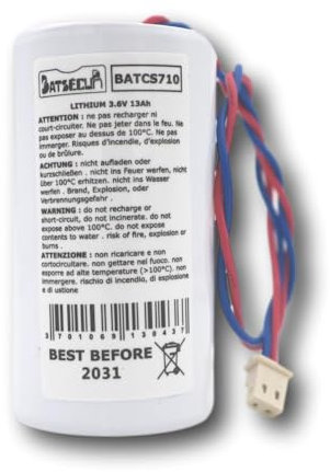 BATSÉCUR - Pile Alarme BATCS710 Compatible BAT-MCS710, BAT-MCS730 pour MCS710/720/730 VISONIC - 3.6V 13Ah Li-SOCl2
