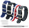 MEGALITH Uhrenarmband Packung mit 4 Nylon Strap 18mm 20mm 22mm Ballistic Nylon Uhr Armband Zulu Uhrband mit Edelstahl Schnalle