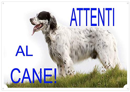 Schild „ATTENTI AL CANE“ für Tor, 30 x 21,5 cm