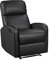 Happy Garden Fauteuil inclinable Max Noir. Fauteuil de Salon Relax en Simili Noir Anthracite avec Inclinaison Manuelle et Repose-Pieds.