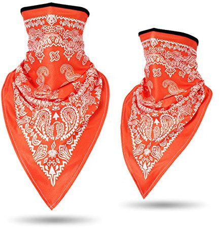 LKXHarleya Motorrad Bandana Balaclava Frauen Gesicht Abdeckung Maske Atmungsaktive Halbmaske NackenwäRmer Winter Kopfbedeckungen, Orange