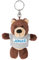 NICI 44678 Schlüsselanhänger Bär mit T-Shirt Jonas 10cm, Braun