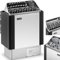 Uniprodo UNI_SAUNA_BS8.0KW Saunaofen elektrisch 8 kW Edelstahlblende 30 bis 110 °C Saunaheizung 8 bis 12 m³ Überhitzungsschutz Sauna Ofen Saunen Saunazubehör Wandmontage möglich Trockendampfsauna
