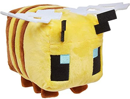 Mattel Minecraft Plüschfigur, ca. 21 cm, weich, Geschenk zum Sammeln für Fans ab 3 Jahren HBN41, 8-inch, Gelb