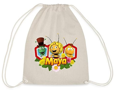 Spreadshirt Biene Maja Freunde Flip Willi Turnbeutel, One size, Natur