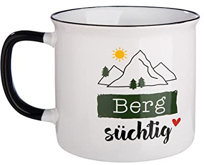 GILDE Keramik Tasse Berg süchtig